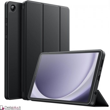 Smart soft dirbtinės odos dėklas - juodas (Samsung Galaxy Tab A9 8.7 (X110/X115)-Tab A11 8.7 (SM-X130N)